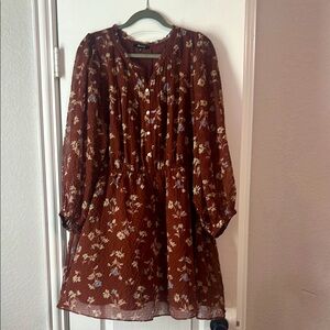 Boho Floral Button-Down Dress